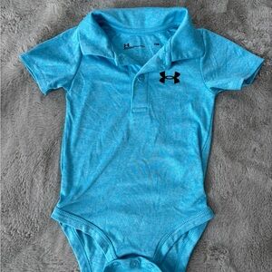 Under Armour Light Blue Polo Onesie 12m